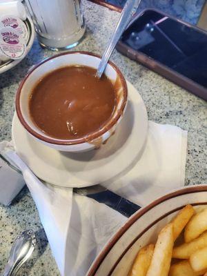 Bowl of brown gravy