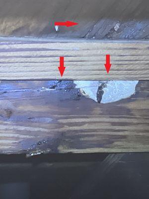 Roof leak in attic