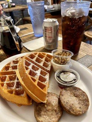 Belgium Waffle with sausage