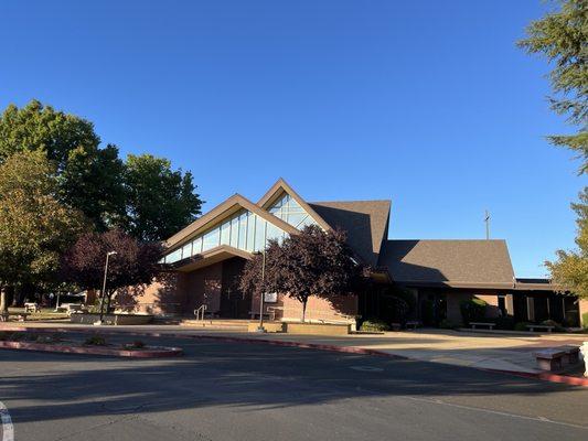 The outside of the church