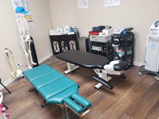 Her treatment room! The drop table is awesome! For those areas that are not as relaxed.