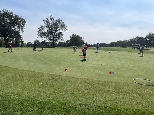 Junior camp putting games.