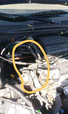 05 Honda Civic engine part missing