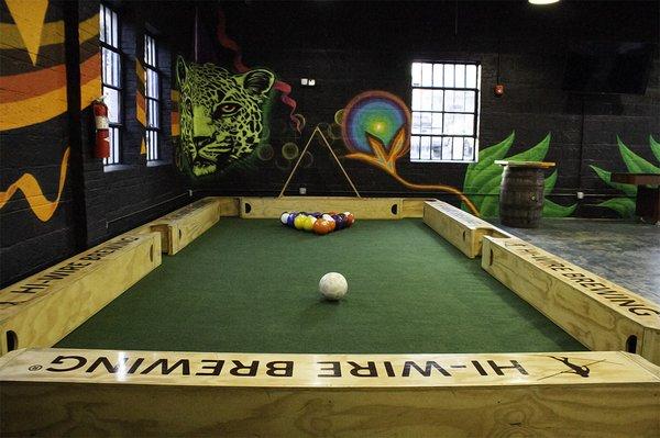 A variety of activities including soccer pool, table tennis, shuffleboard, foosball, and other assorted games round out the