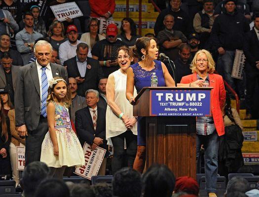 Just one of our lecterns being used at a Trump Rally.