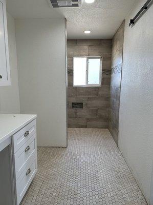 Garage conversion to a two bedroom ADU with full kitchen walk in shower and laundry room.