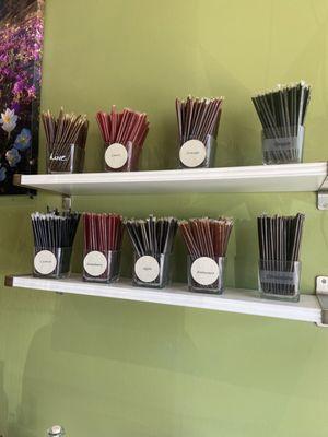 Flavored honey sticks, four for a dollar