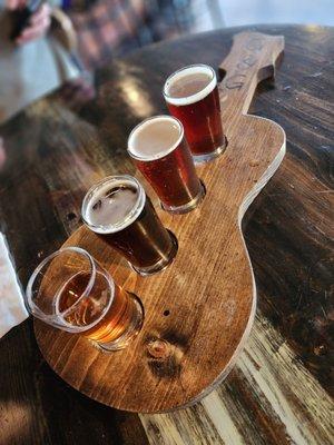 Flight of local beer