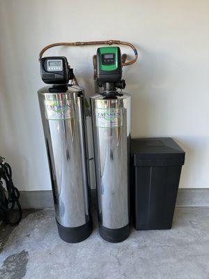 Water softener and brine tank added to mu filtration system