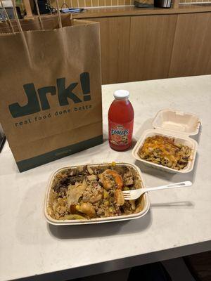 JERK CHICKEN BOWL with shrimp