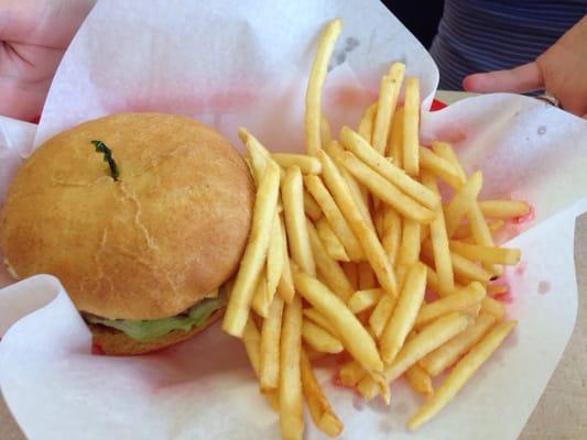 Cheeseburger and fries