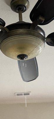 Damage ceiling fan