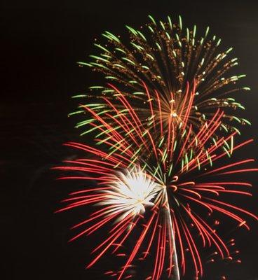 Snellville fireworks viewed from the Lincoln Fill Station 7/4/19