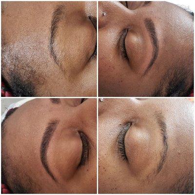 Brow tint and wax