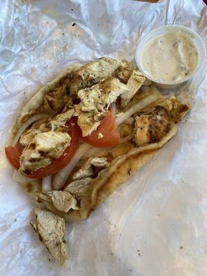 Chicken Kebob On A Pita