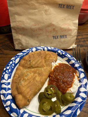 The Tex-Mex Pie as a take out meal.