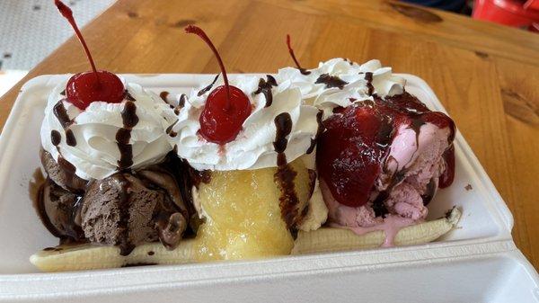 Banana split is huge!