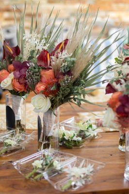 Bouquets boutonnière and corsages