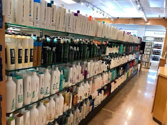 Paul Mitchell Matrix, Biolage, Enjoy Hair, AG Hair, Big Sexy, Paul Mitchell Awapuhi, Alterna, Brazilian Blowout, and Keratin Complex