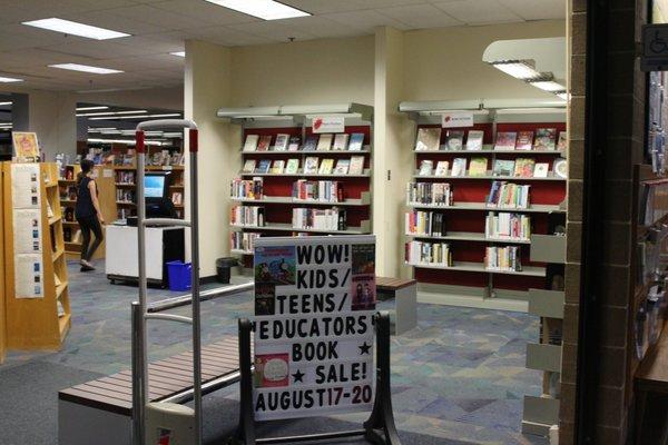 Front of Library Signage for Book Sales