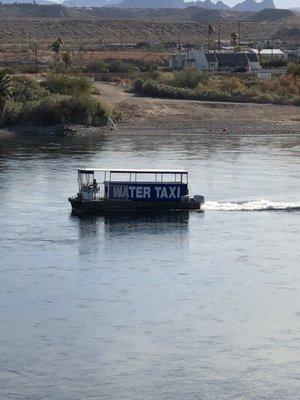 Water taxi dock by bridge to Laughlin