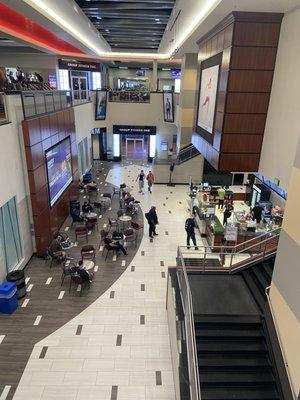 LVAC view from top workout floor to the juice bar. You CAN order ahead.