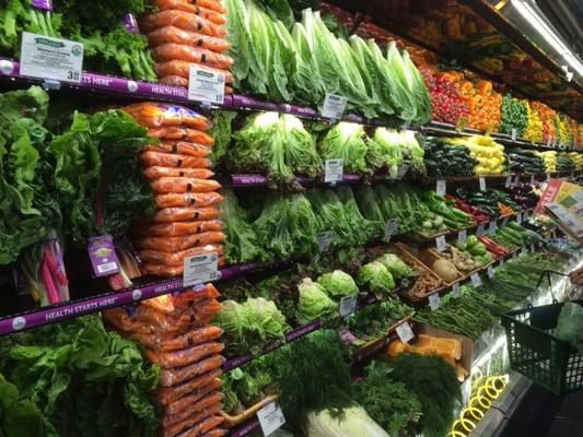 A wall of produce