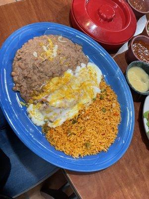 Cheese enchiladas lunch