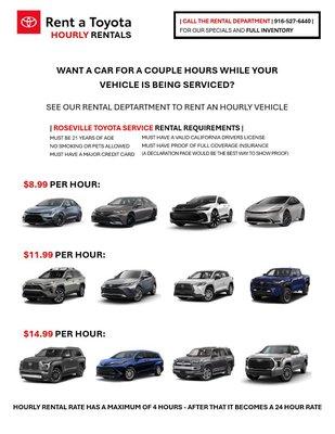 NEW HOURLY RATES!