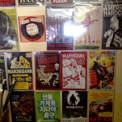 Wall of vintage posters