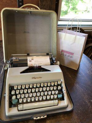 Vintage Olympia typewriter: sold