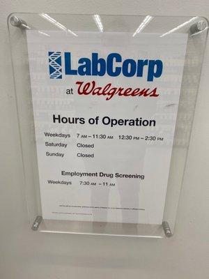 "hours of operation"