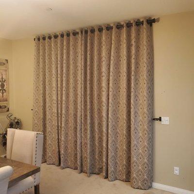 Nice dining room curtains.