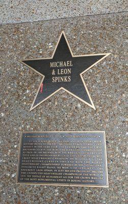 Michael & Leon Spinks on the St. Louis Walk of Fame