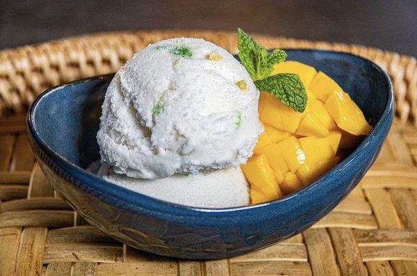 Vegan coconut Ice-cream mango