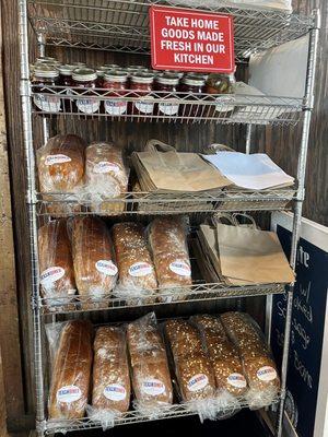 Home baked breads and homemade jams