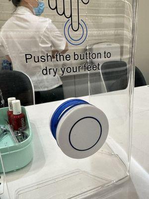 Dry your pedicure and charge your phone while you are getting your manicure!