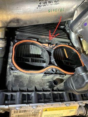 Broken throttle body seal