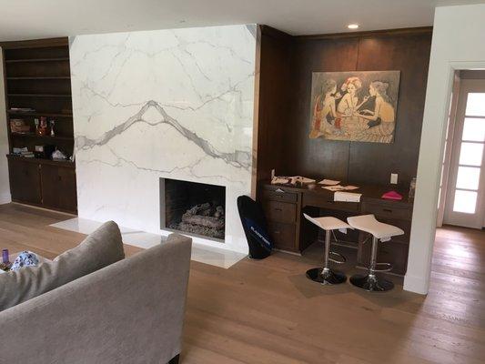 San Diego Renovation,  Custom Slab for Fire Place - After 1/1