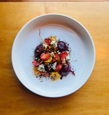 Roasted Beets and Strawberry Salad