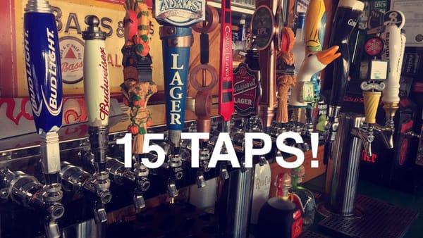 Not only are there plenty of bottles, but they have 15 rotating taps! There is always a nice IPA or seasonal on draft.