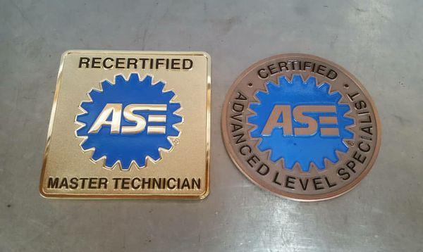 ASE CERTIFIED!