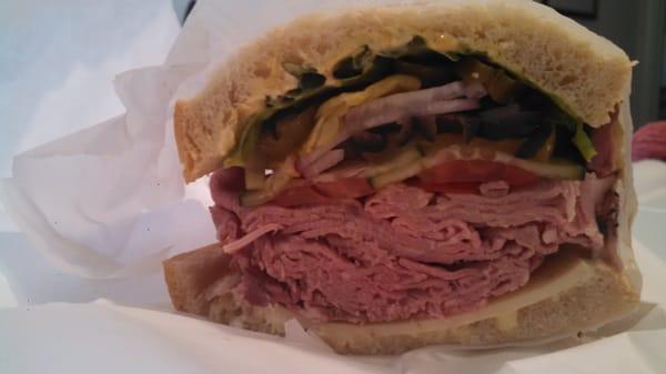 This was my husbands sandwich today! He didn't even order extra meat. This is just how it comes! Love this place!