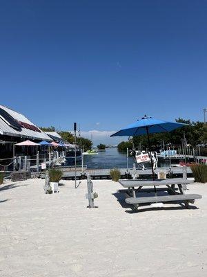 Dock with water sports