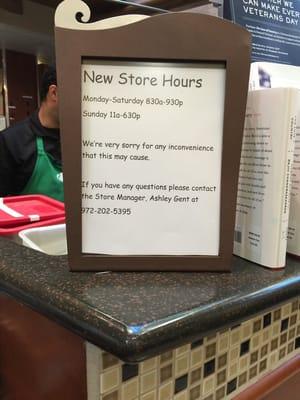 Store hours