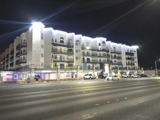 The light up the front of the apartments!! Amazing. Love the new look!