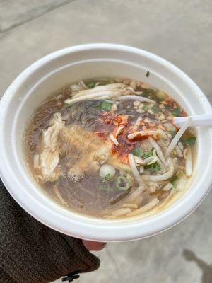 Spicy soup from a vendor