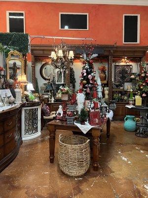 The Interior with the Christmases Past Theme @ Timeless Furnishings in Bakersfield CA.