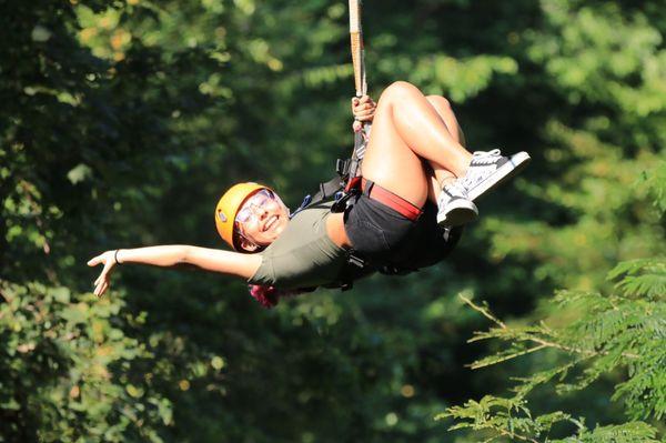 This is me in the air! I was smiling the whole way through the line!