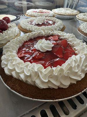 Fourth of July Strawberry Cheesecakes!